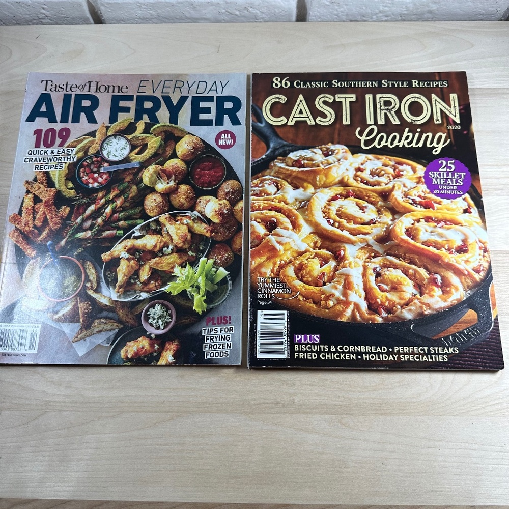 Air Fryer and Cast Iron Cooking Magazines/Recipe Books